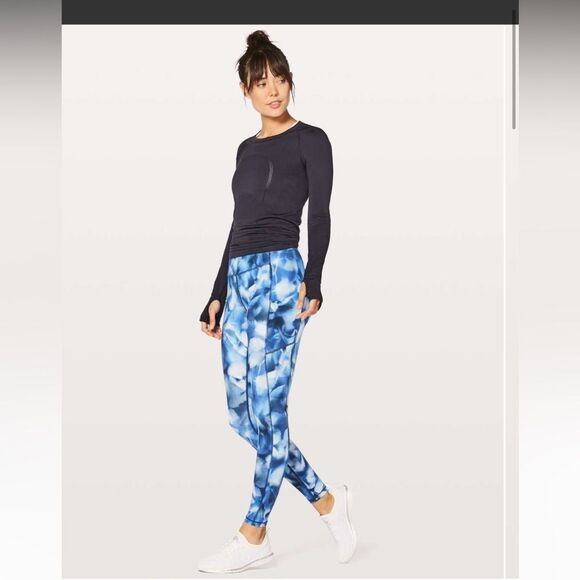 LULULEMON Speed Up Tight Legging Blush Blossom Alpine White Midnight Navy Blue 4 - Picture 2 of 7